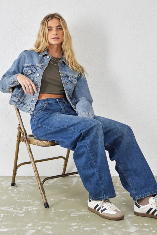 Jeans Boyfriend Logan de Cintura Fruncida y Lavado Enjuagado BDG #1