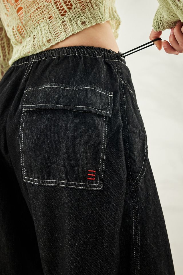 BDG Black Rinse Denim Baggy Tech Pants #3