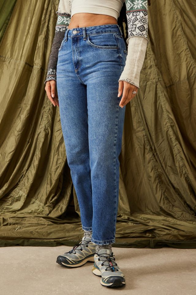 Dark washed best sale mom jeans