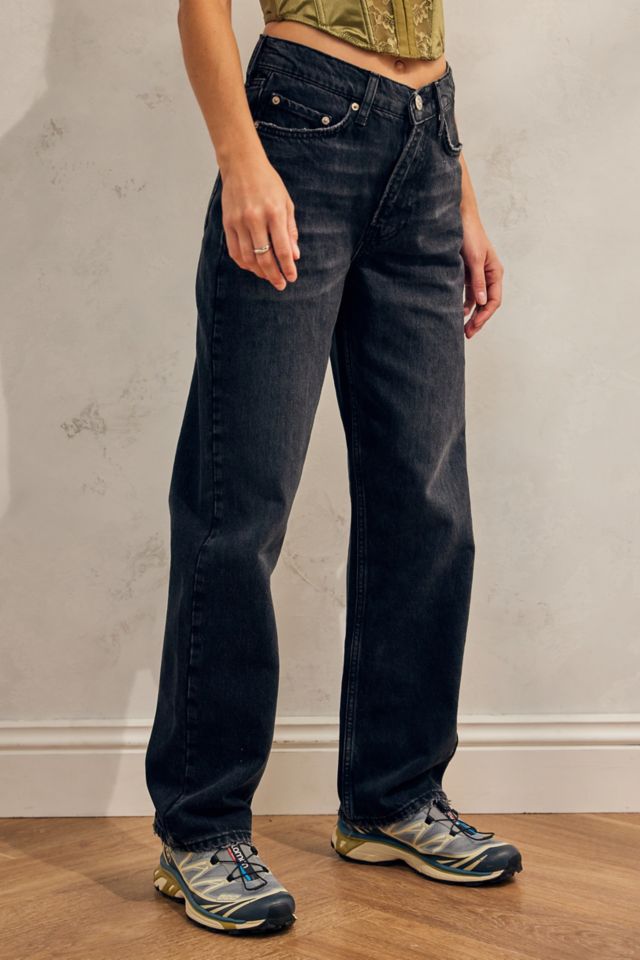 Straight Leg Jeans, Black