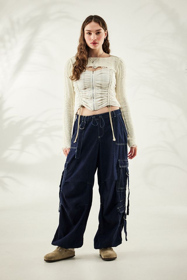 BDG Denim Strappy Baggy Cargo Pants  #2