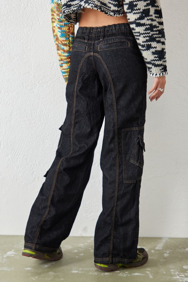 BDG Rinsed Black Denim Y2K Cargo Jeans #3