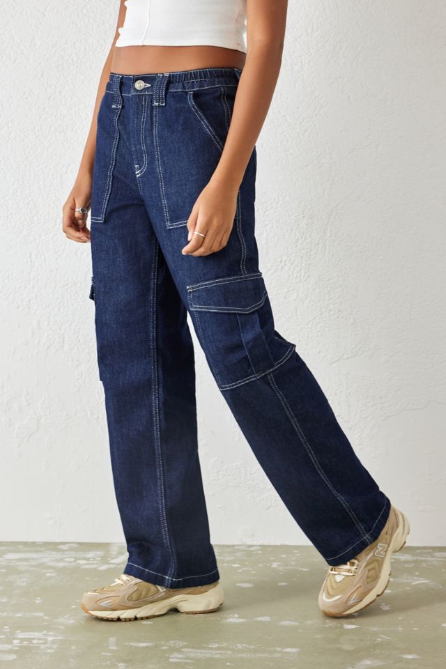 Urban Outfitters Blue Bdg Indigo Wide Skate Jeans