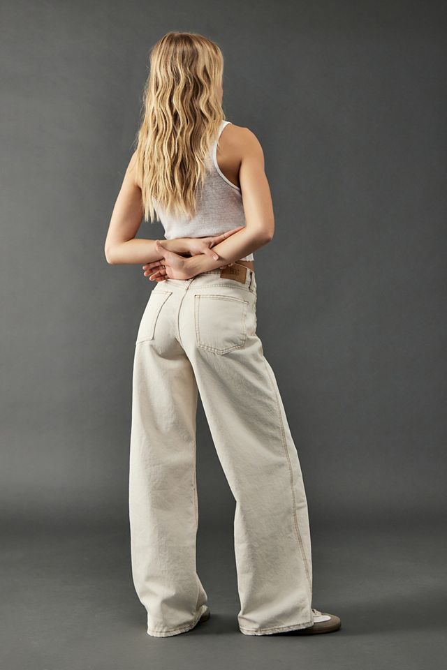 BDG Mid-Rise Ecru Wide-Leg Puddle Jeans  #4