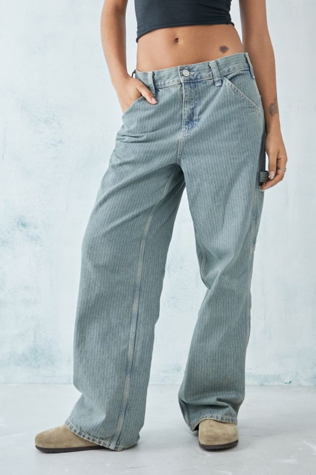 Urban outfitters store striped jeans