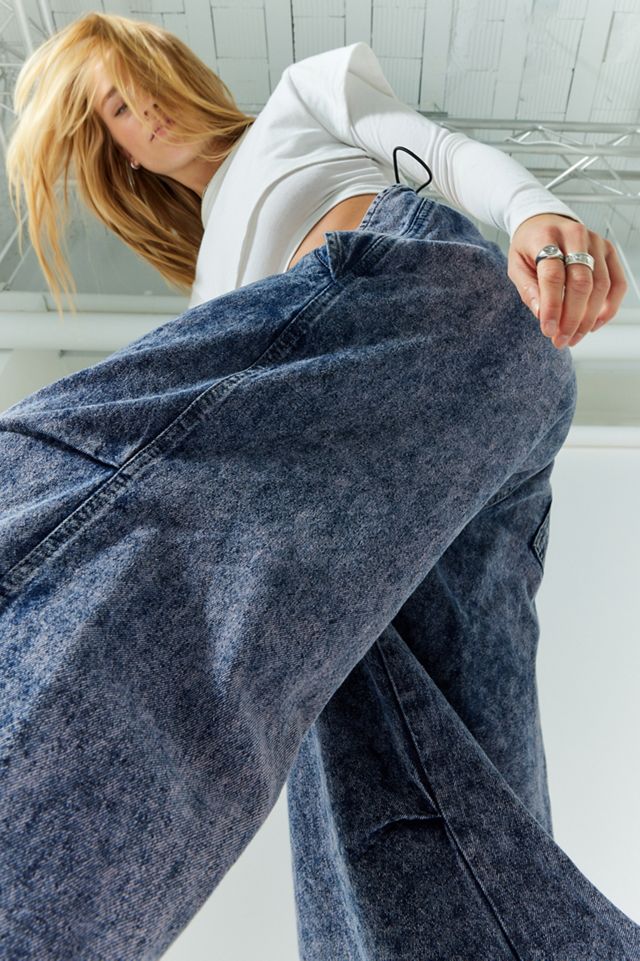 BDG Pink Acid Wash Baggy Tech Pants #1