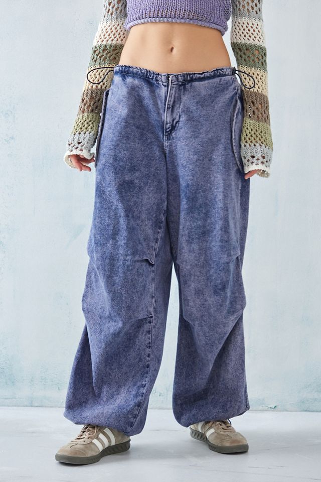 BDG Pink Acid Wash Baggy Tech Pants #2