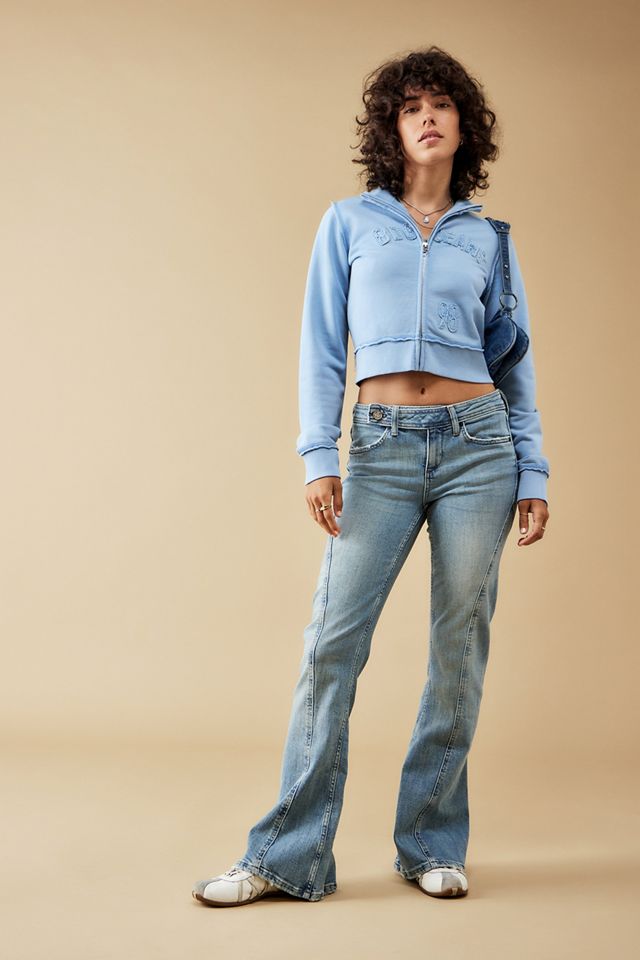 BDG Light-Wash Denim Tab Flared Jeans  #3