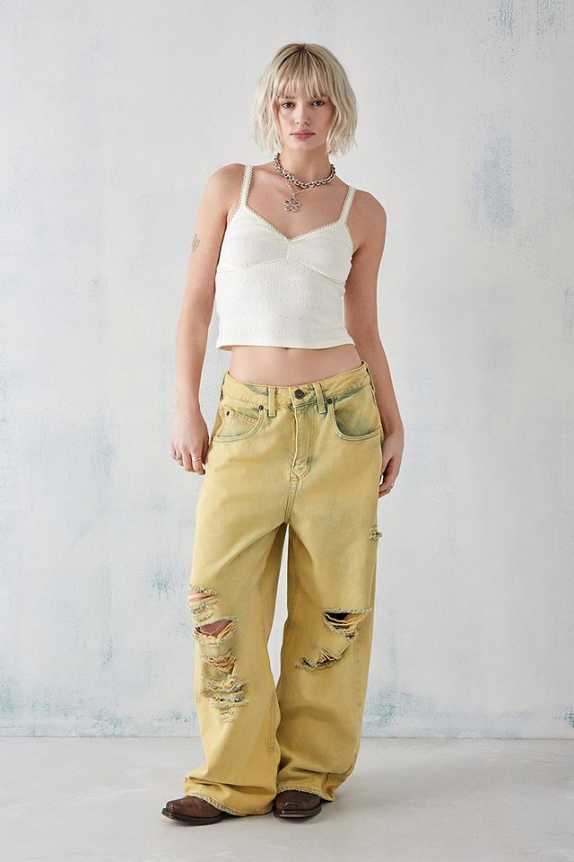 sang maling depositum BDG Yellow Tint Jaya Loose Ripped Boyfriend Jeans | Urban Outfitters UK
