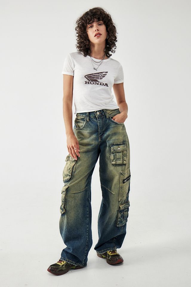 BDG Extreme Pocket Logan Cinch Back Boyfriend Jeans #1