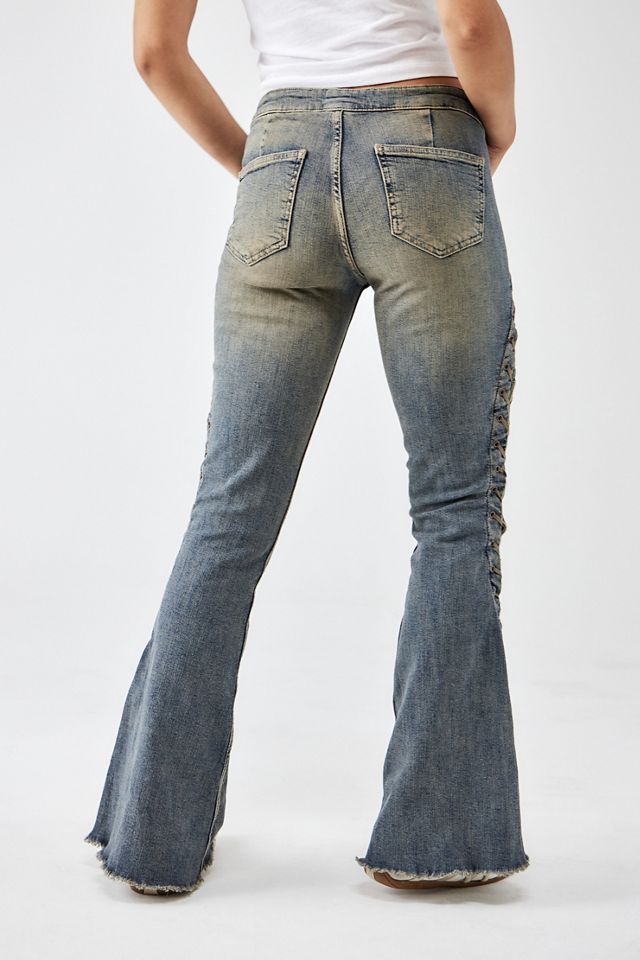 BDG Lace-Up Low-Rise Flared Jeans  #3