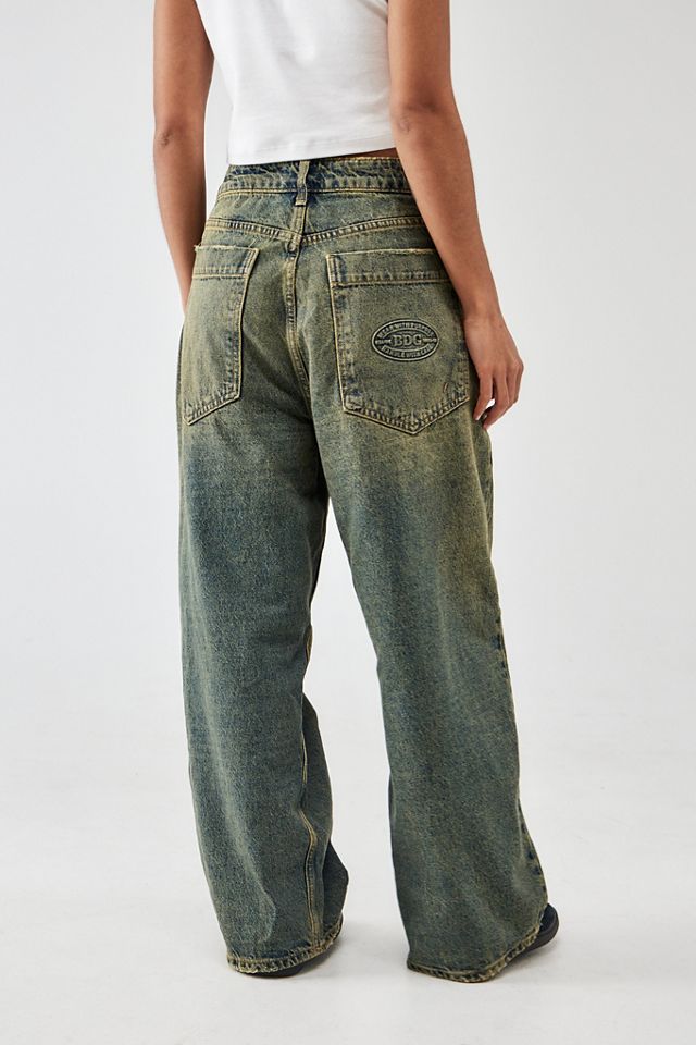 BDG Dirty Green Tint Jaya Baggy Jeans #3