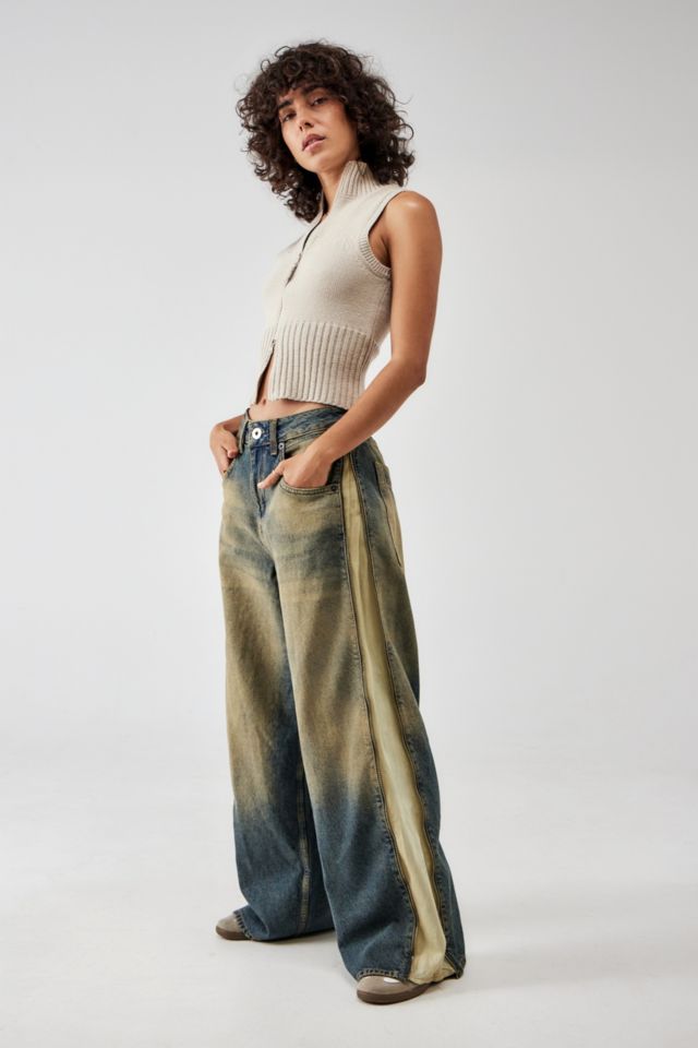 BDG Green Tint Jaya Loose Boyfriend Side Zip Jeans | Urban Outfitters ES