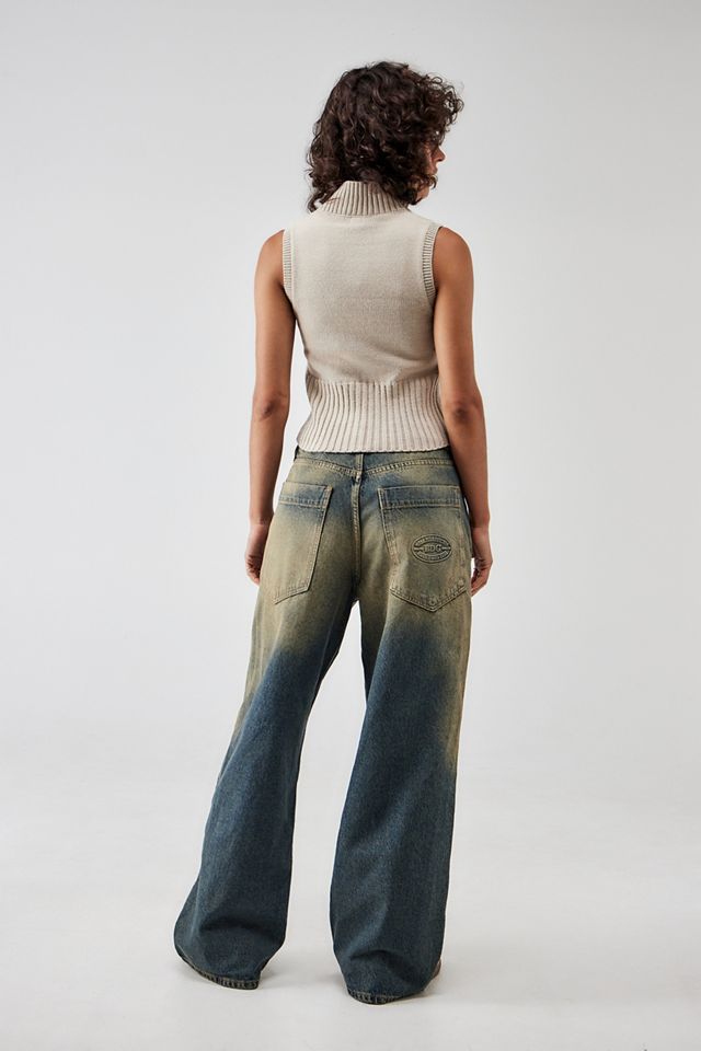 BDG Jaya Baggy Side Zip Green Tint Jeans #4