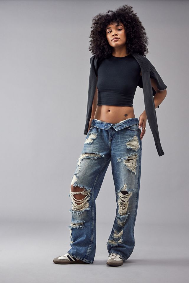 Jeans Boyfriend BDG Extrêmement Déchirés Années 90 #4