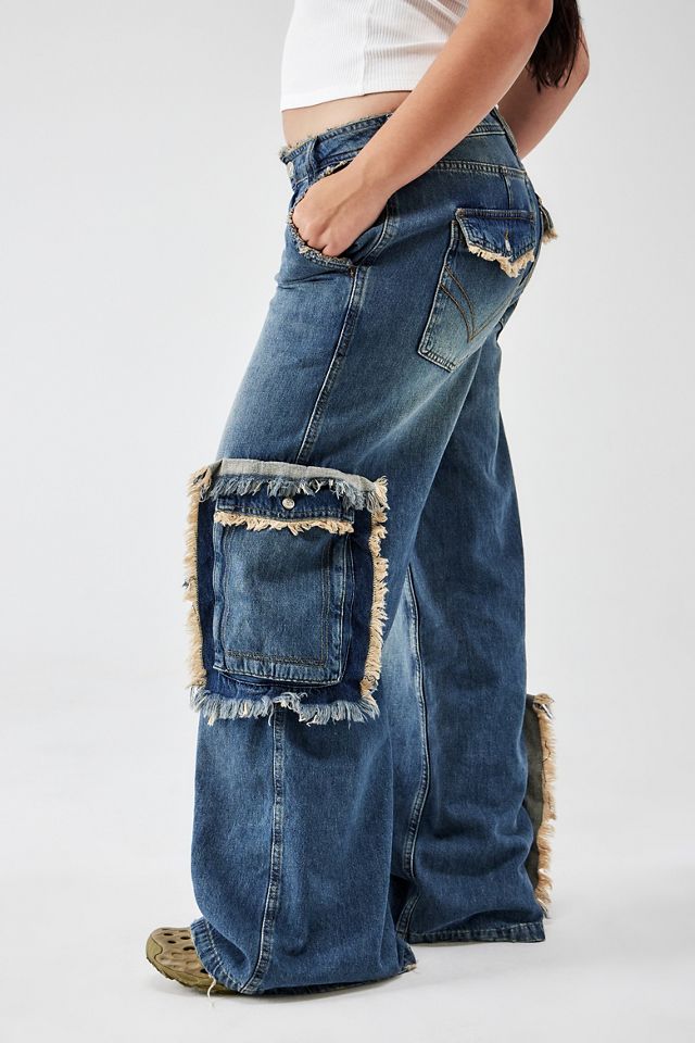 BDG Low Rise Frayed Cargo Jeans  #1