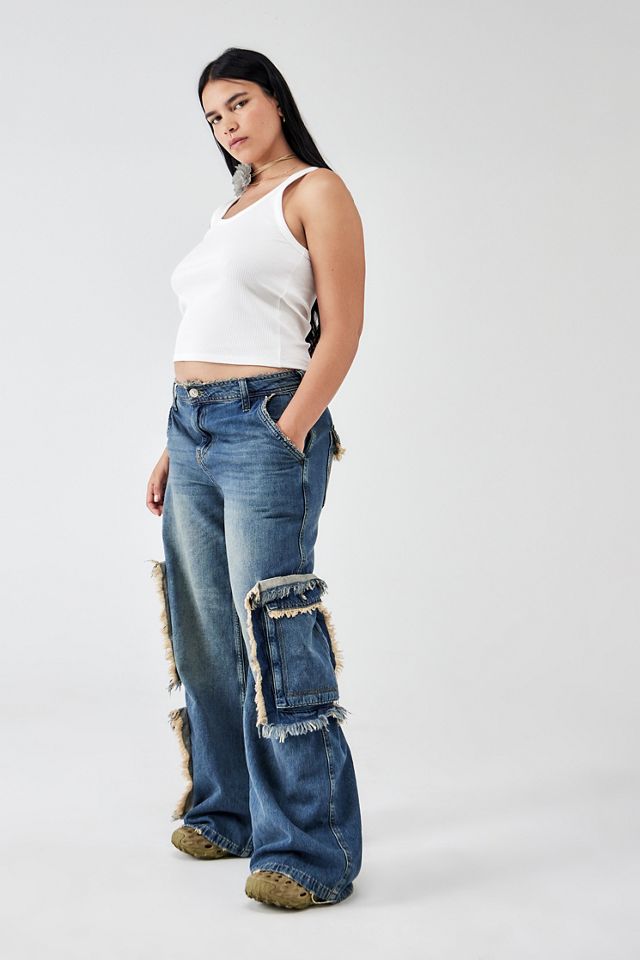 BDG Low Rise Frayed Cargo Jeans  #2