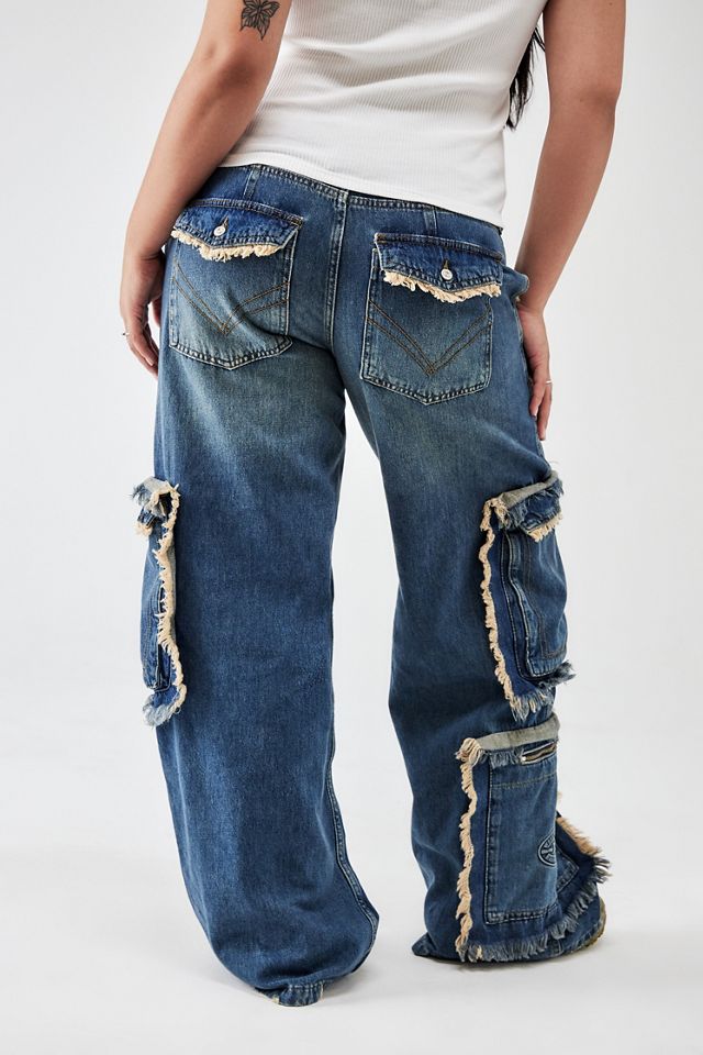 BDG Low Rise Frayed Cargo Jeans  #3