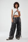 Pantalon Brésilien Victoria's Secret - Noir, Velours Burnout, Logo à Lanières - Taille L - Neuf Avec Étiquettes
