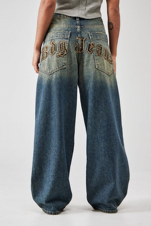 BDG Applique Logo Jaya Baggy Jeans #3
