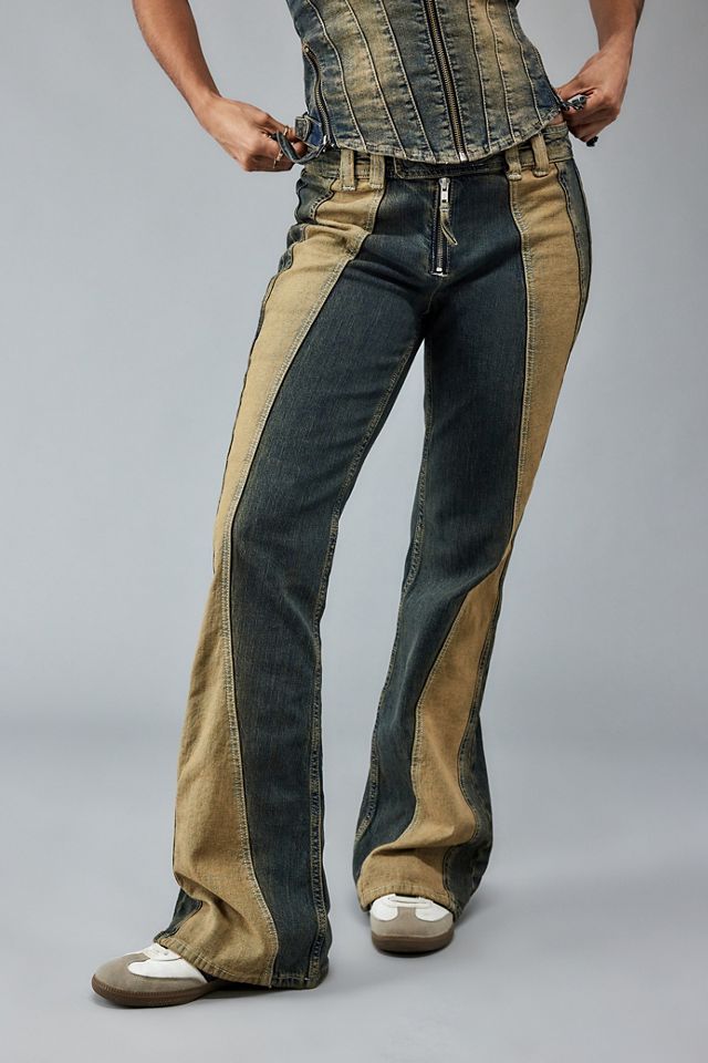 BDG Motocross Stripe Low-Rise Flare Jeans  #1