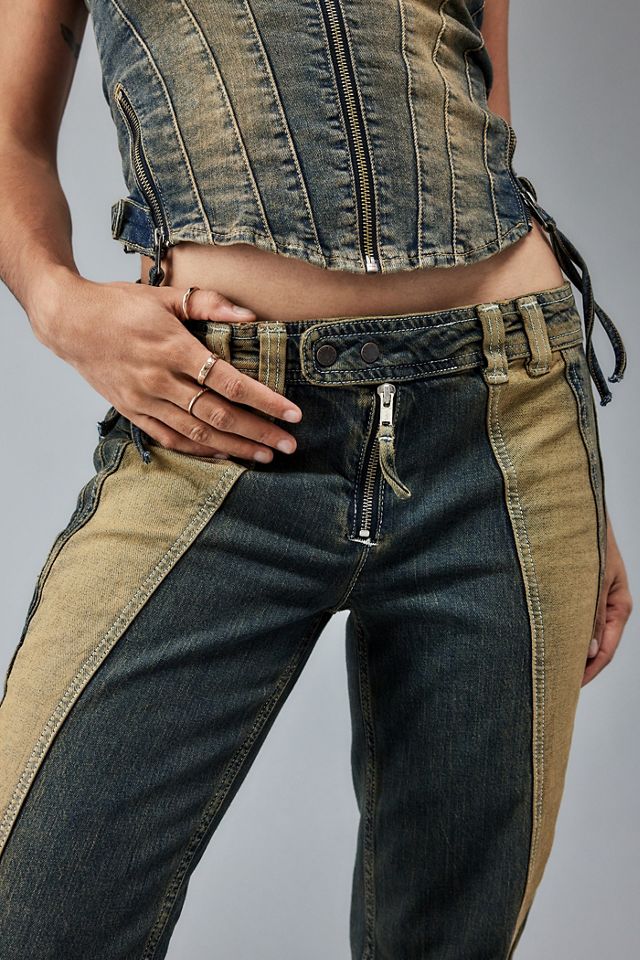 BDG Motocross Stripe Low-Rise Flare Jeans  #3