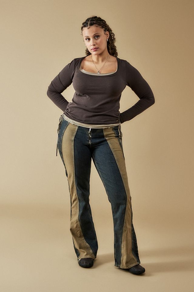 BDG Motocross Stripe Low-Rise Flare Jeans  #5