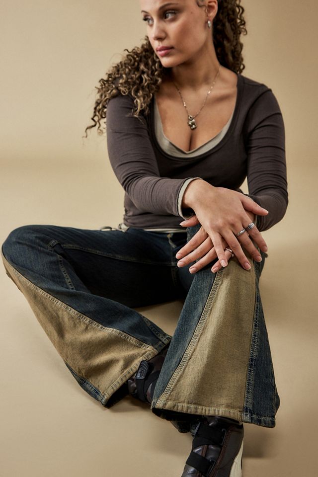 BDG Motocross Stripe Low-Rise Flare Jeans  #9