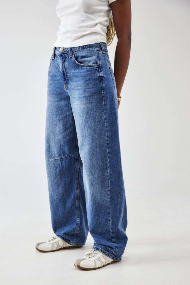 BDG Battered Vintage Wash Logan Cinch Back Boyfriend Jeans | Urban ...