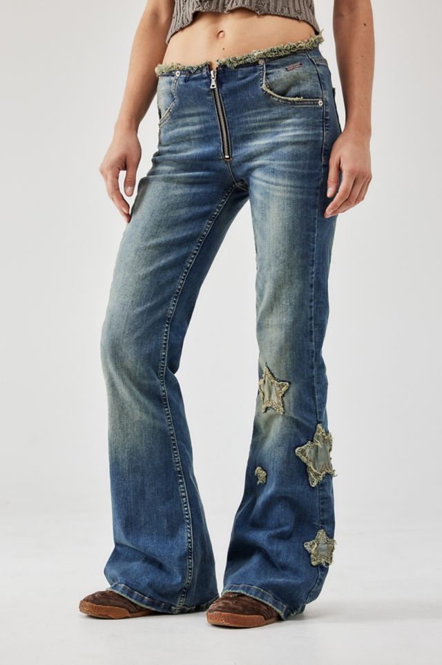 Flare jeans with outlet stars