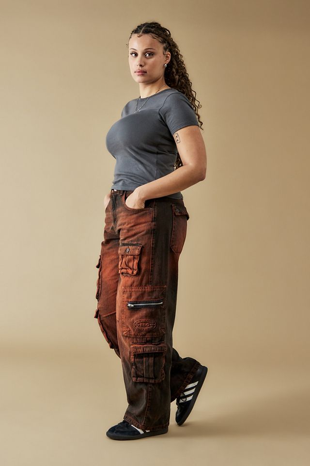 BDG Red Tint Extra Pocket Logan Cinch Back Boyfriend Jeans  #5