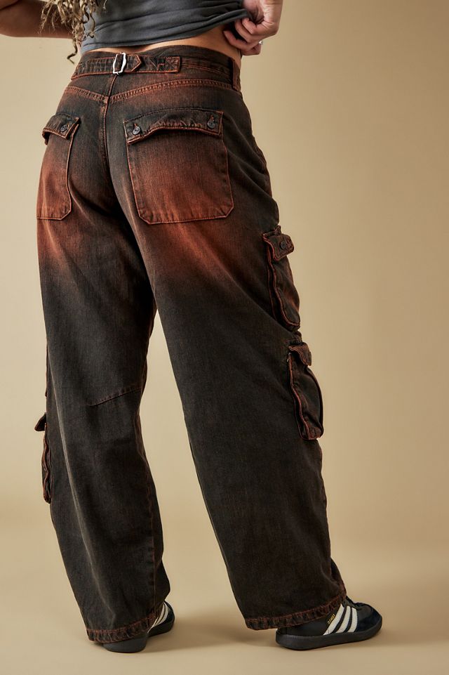 BDG Red Tint Extra Pocket Logan Cinch Back Boyfriend Jeans  #6