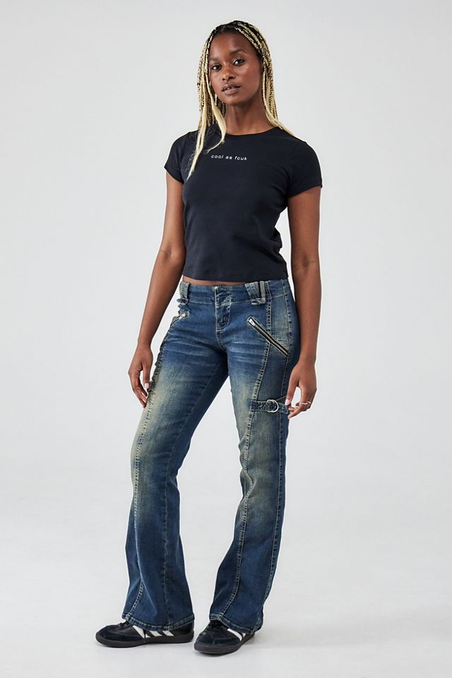 BDG Strappy Flare Jeans #1