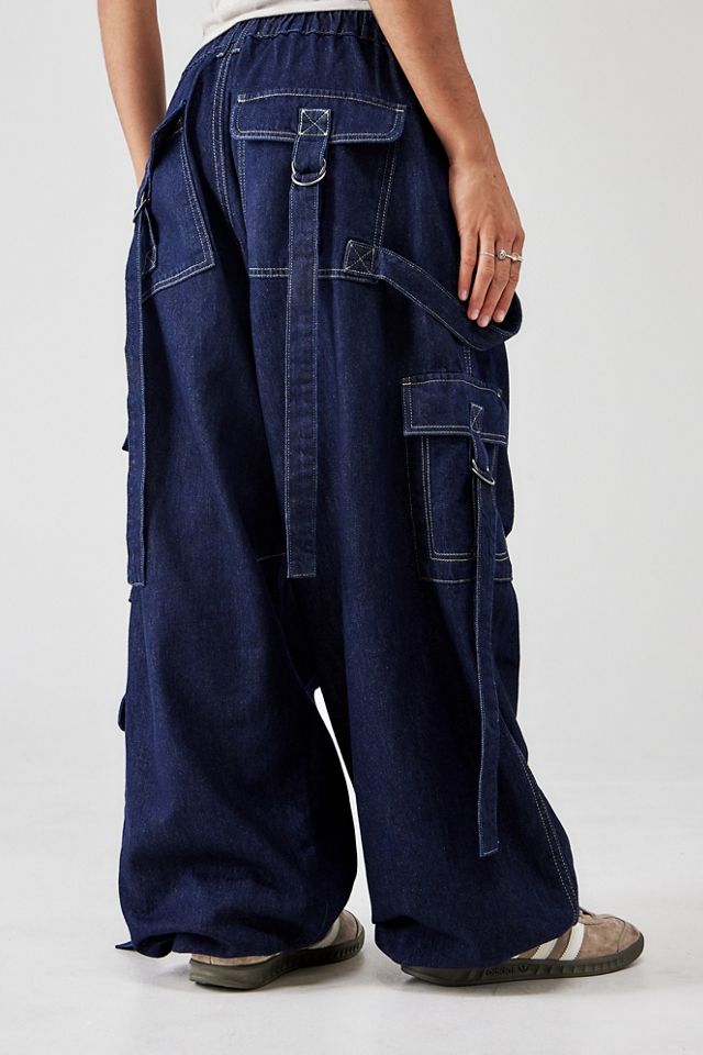 Pantalon Baggy Tech en Denim BDG à Bretelles #3