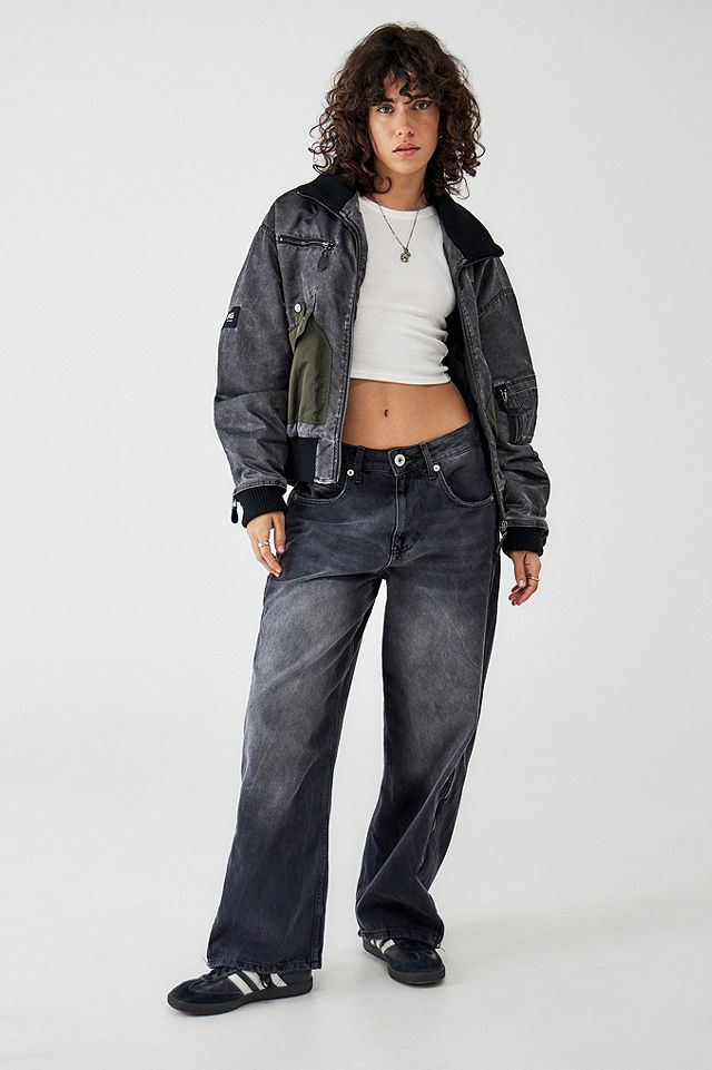 BDG Black Side Zip Jaya Baggy Jeans | Urban Outfitters UK