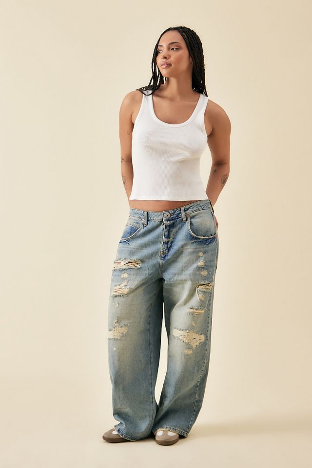Jeans Vintage Baggy Strappati Jaya BDG #7