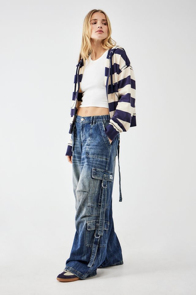 BDG Strappy Baggy Cargo Blue Pants #1