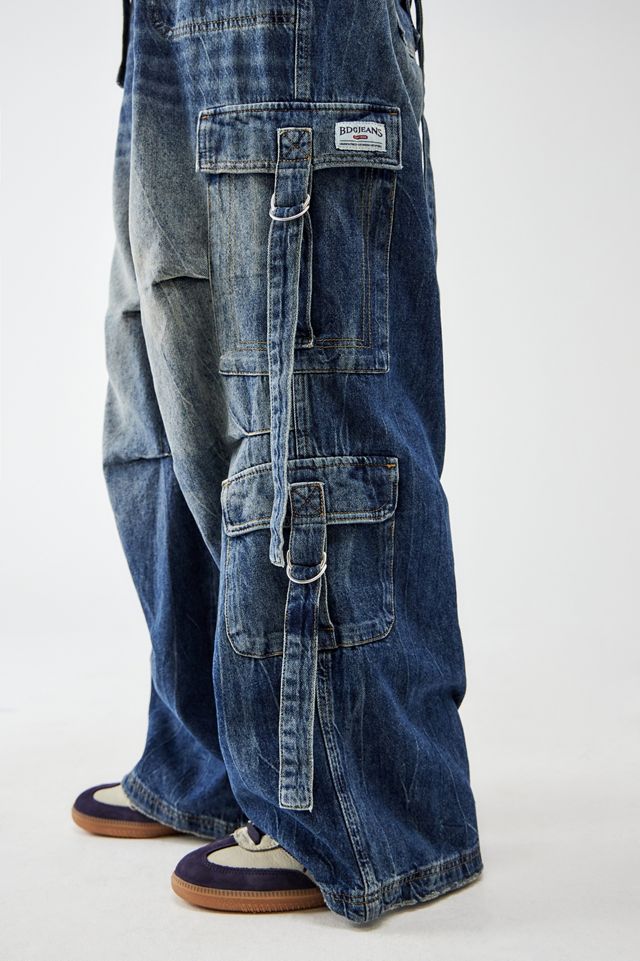BDG Strappy Baggy Cargo Blue Pants #2