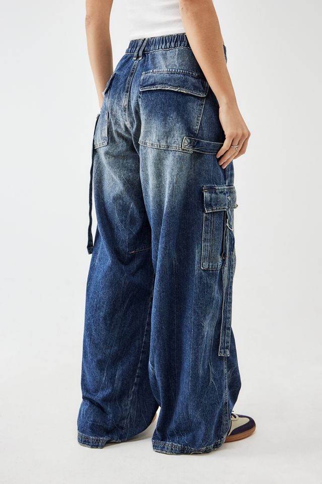 BDG Strappy Baggy Cargo Blue Pants #3