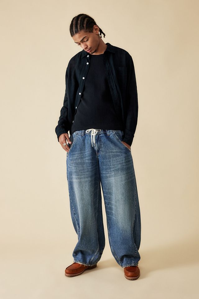 【NOKCHA】vintage like cocoon jeans/brown BDG Carter Cocoon Vintage Mid-Wash Jeans | Urban Outfitters UK