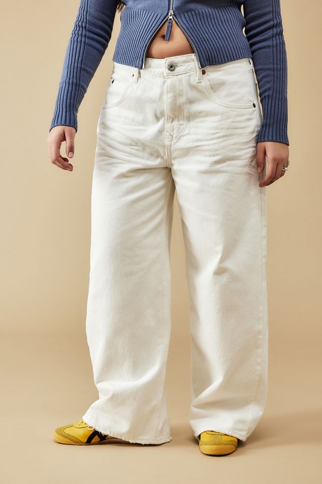 BDG Jaya Applique Denim Baggy White Jeans  #7