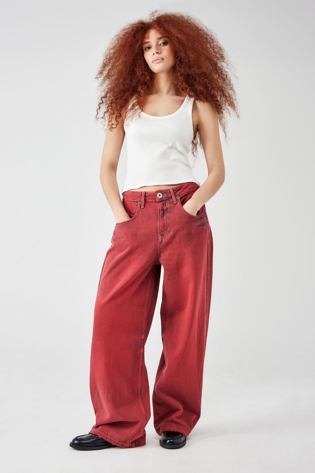 Baggy red hot sale jeans