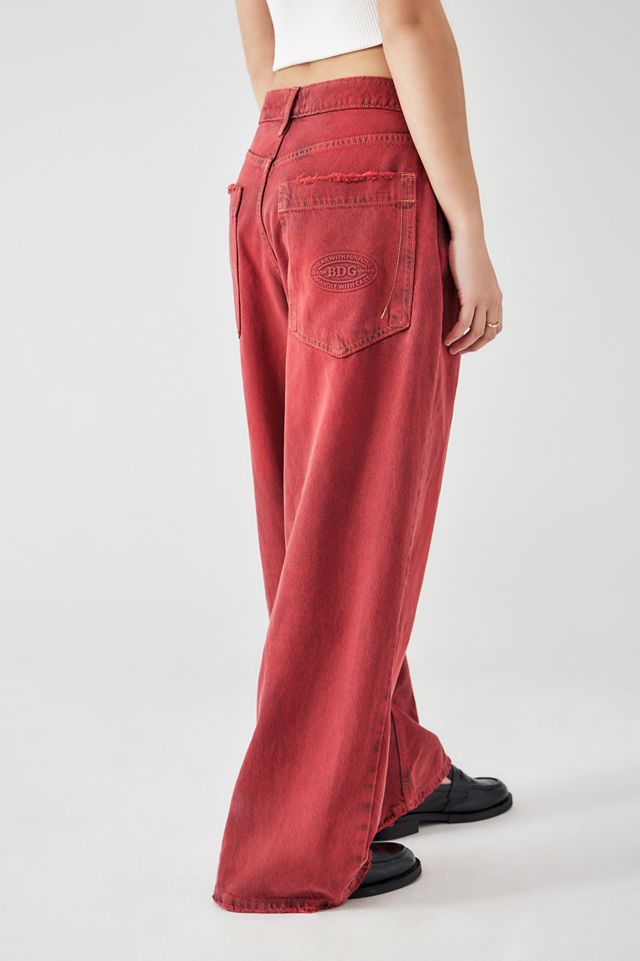 BDG – Weite Jeans „Jaya“ in Rot im Grunge-Stil #2