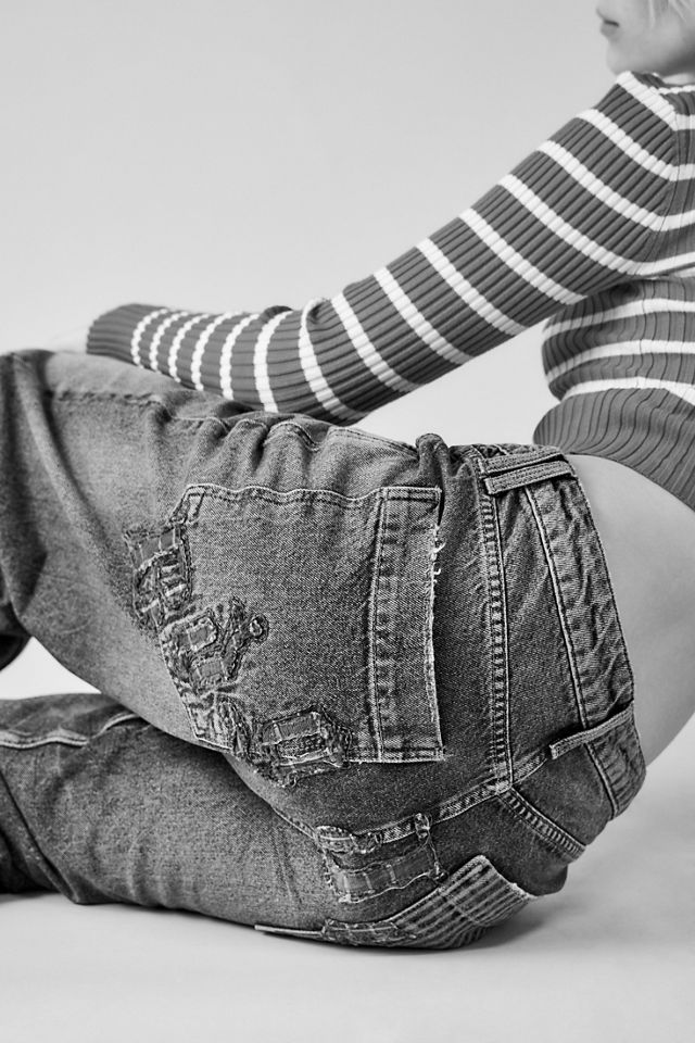 BDG Jaya Baggy Check Applique Jeans #4