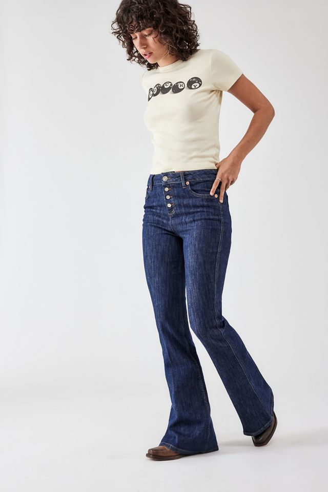 Jeans Évasés Taille Haute Beki BDG Délavage Foncé #1