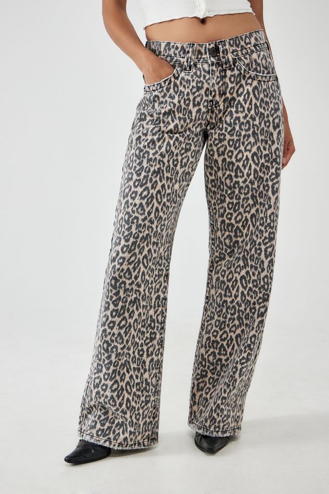 BDG Kayla Lowrider Leopard Print Jeans | Urban Outfitters UK