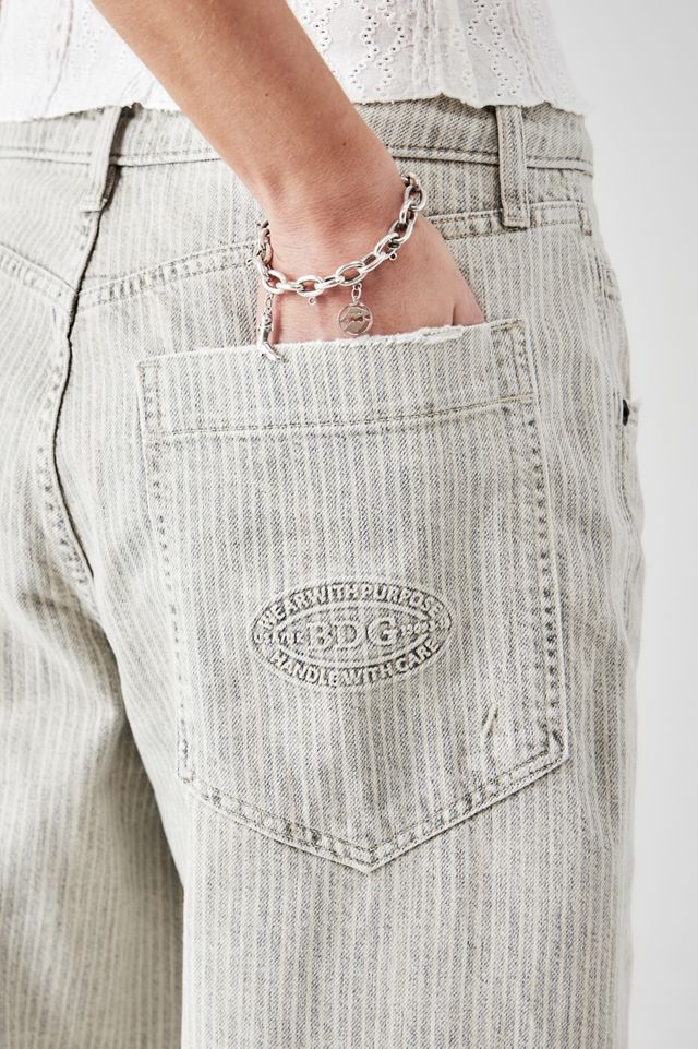 Jeans gris à rayures BDG Jaya #1