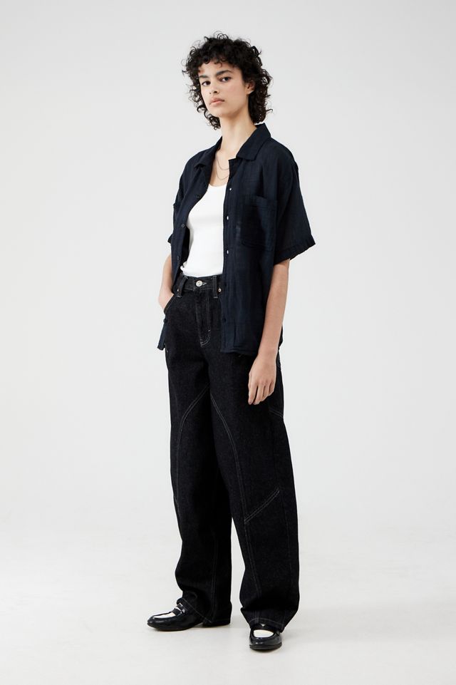 BDG Logan Boyfriend Black Seam Jeans   #1