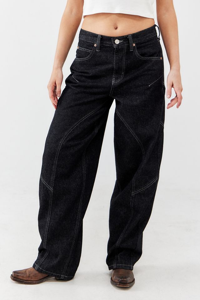 BDG Logan Boyfriend Black Seam Jeans | Urban Outfitters UK