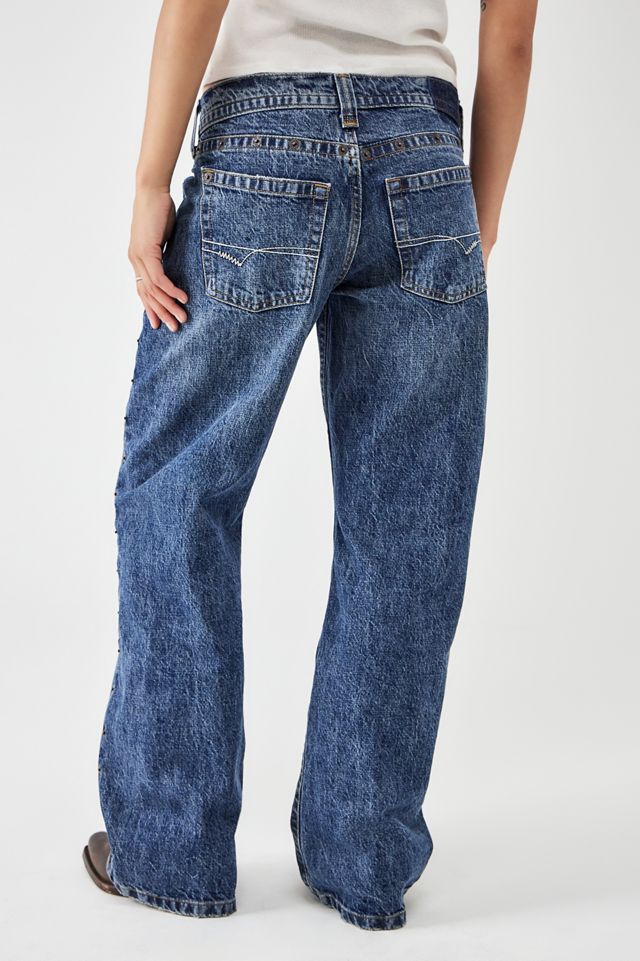 送料・関税込み! Urban Sophistication Denim Jeans &Wild Rivet BDG Kayla Lowrider Rivet Jeans | Urban Outfitters UK